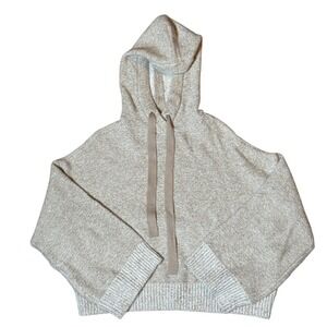 Kaisely Anthropologie Knit Sweater Hooded Beige Taupe‎ Women's Medium